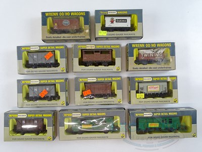 Lot 322 - A group of WRENN OO gauge wagons of various...