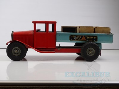 Lot 42 - A large TRI-ANG tinplate tipper truck with...
