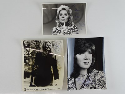 Lot 246 - SINGERS: A group of three signed black/white...