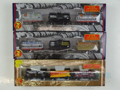 Lot 431 - A group of BACHMANN OO gauge triple wagon...