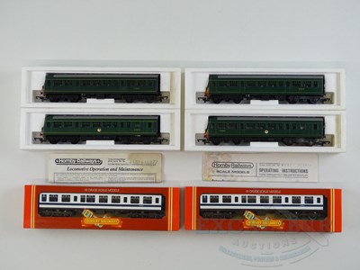 Lot 437 - A pair of HORNBY OO gauge R157 2-car diesel...