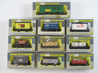 Lot 443 - A mixed group of WRENN OO gauge wagons in...