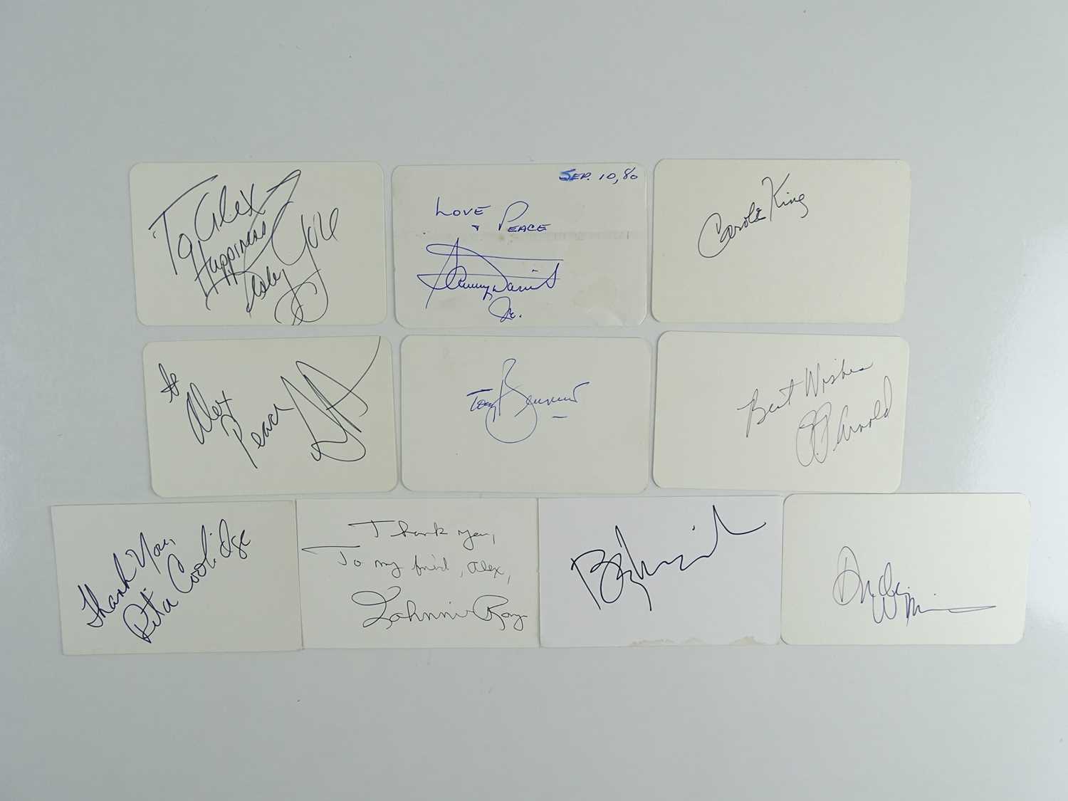 Lot 247 - SINGERS: A mixed group of signed cards...