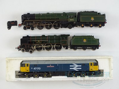 Lot 532 - A group of unboxed OO gauge locos comprising a...