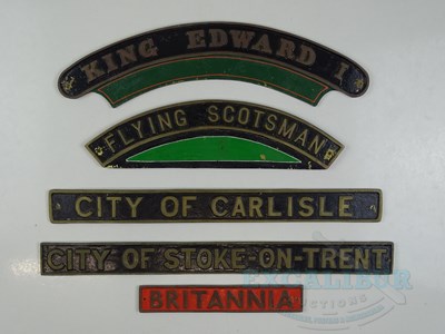 Lot 562 - A group of cast replica name plates for...