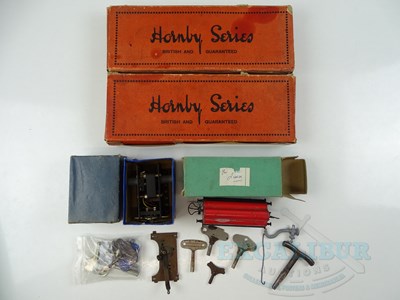 Lot 599 - A group of mostly HORNBY O gauge accessories...