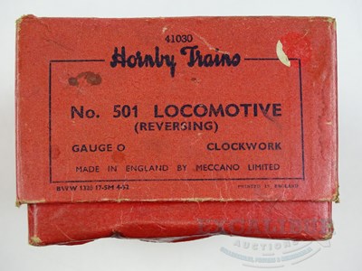 Lot 600 - A HORNBY SERIES O gauge clockwork No.501 steam...