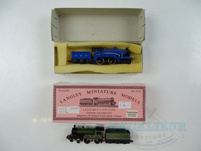 Lot 68 - A pair of kitbuilt N gauge steam locomotives,...