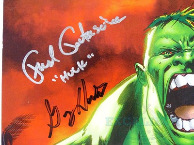 Lot 131 - MULTI-SIGNED ULTIMATE AVENGERS HULK POSTER -...