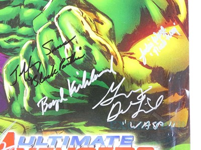 Lot 131 - MULTI-SIGNED ULTIMATE AVENGERS HULK POSTER -...