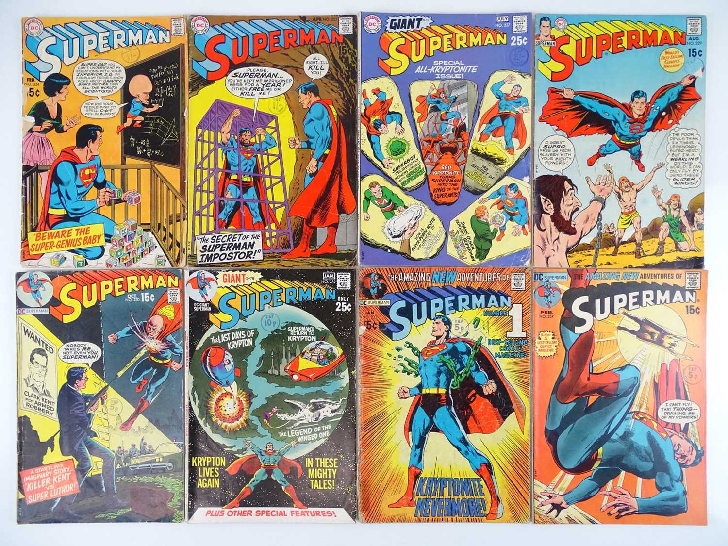 Lot 462 - SUPERMAN #224, 225, 227, 229, 230, 232, 233,...