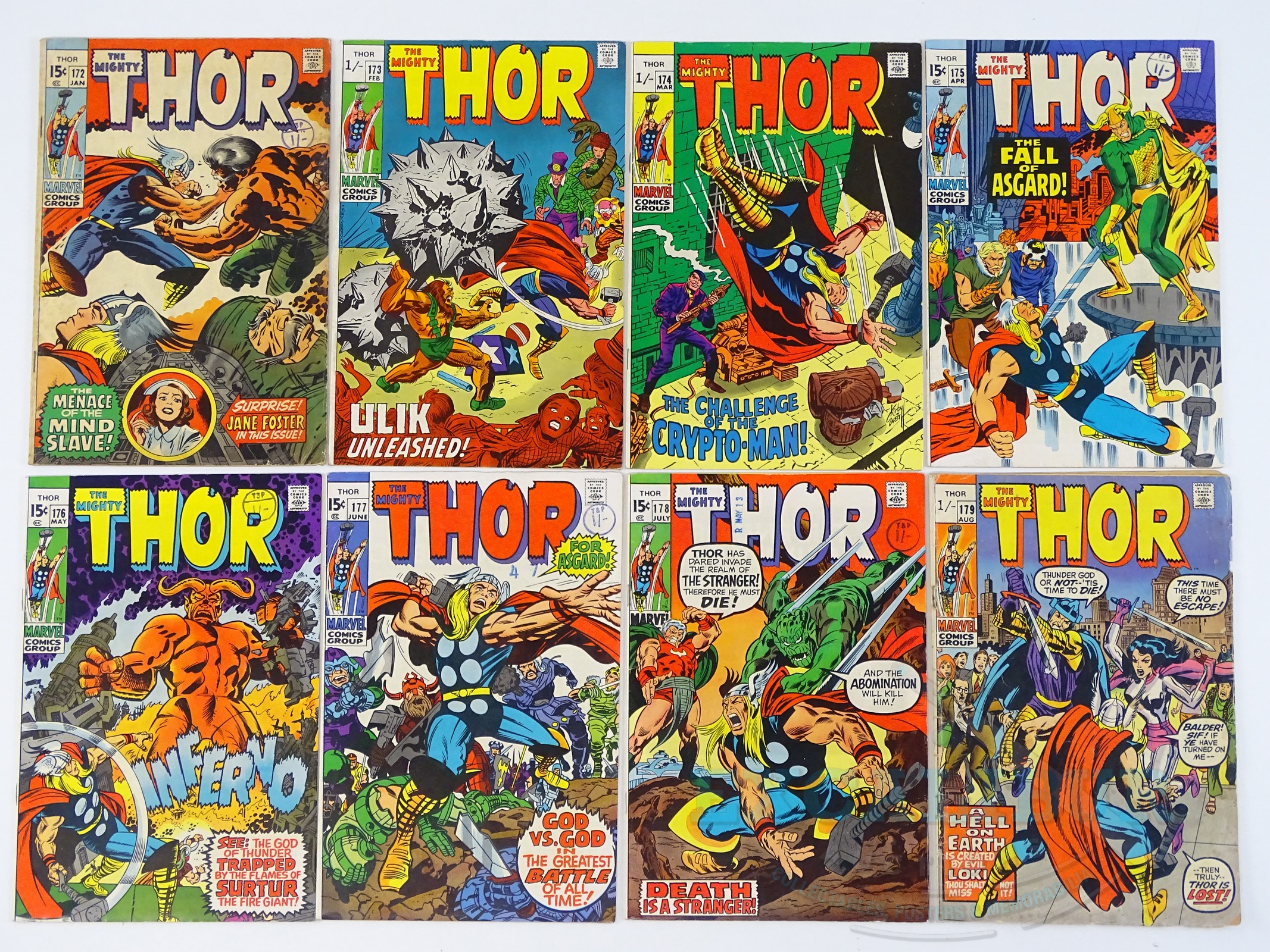 Lot 408 - MIGHTY THOR #172, 173, 174, 175, 176, 177,