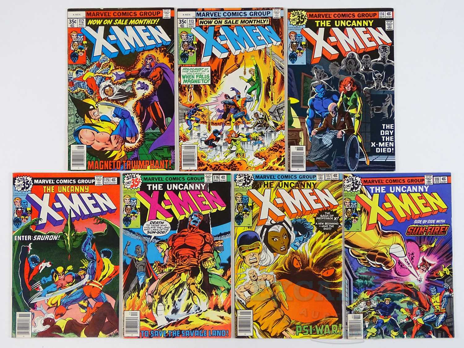 Lot 433 - UNCANNY X-MEN #112, 113, 114, 115, 116, 117,...