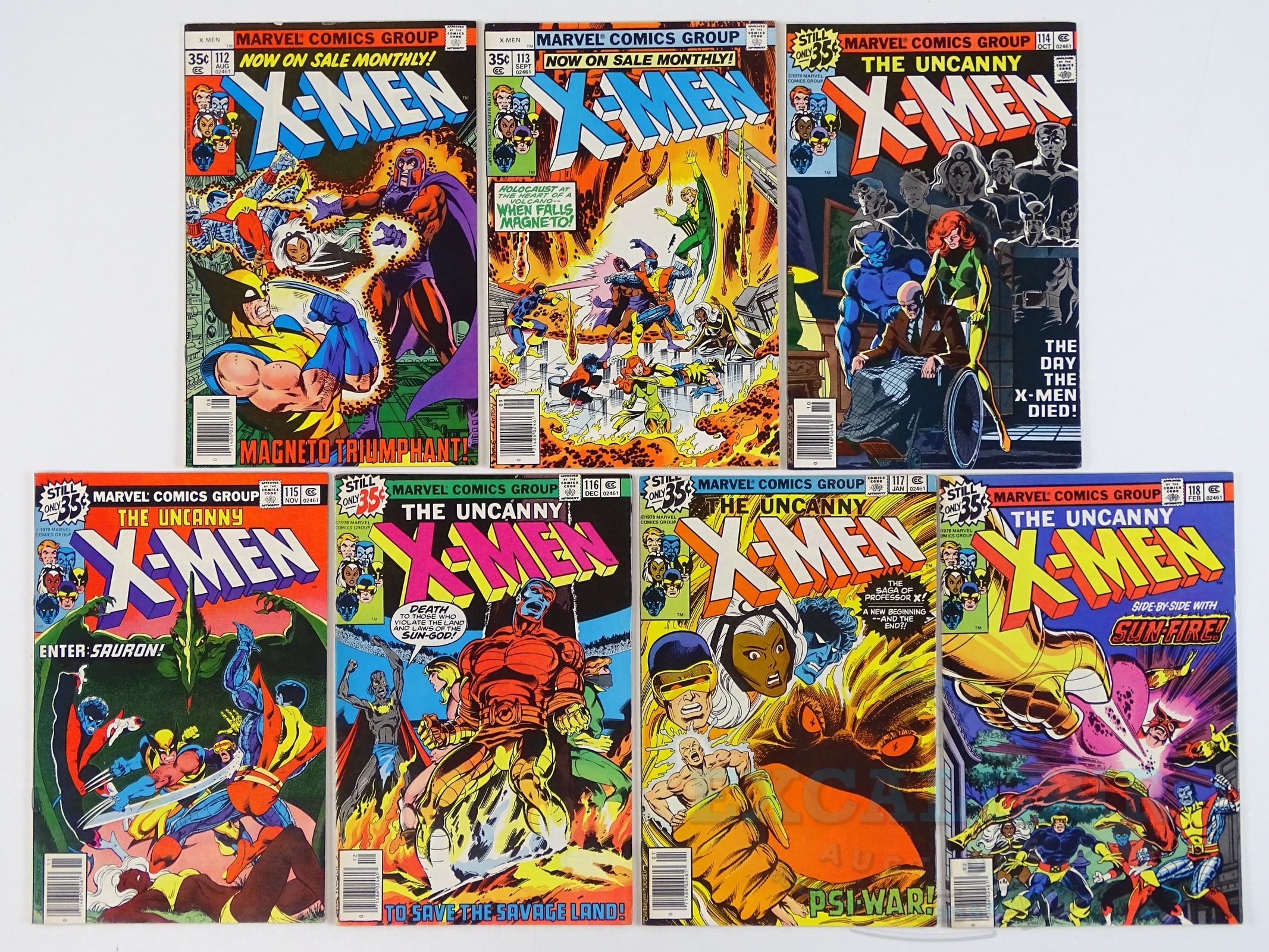 Lot 433 - UNCANNY X-MEN #112, 113, 114, 115, 116, 117,