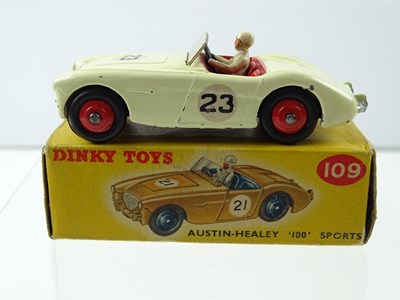 Lot 138 - A DINKY 601 Austin Healey '100' sports, racing...