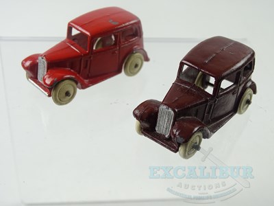 Lot 151 - A pair of Pre-War DINKY 35a Austin 7 saloon...