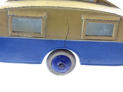 Lot 153 - A Pre War 30g DINKY Caravan, mid blue and...