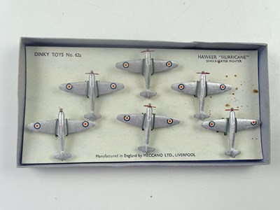 Lot 182 - A Pre-War DINKY Toys 62s Trade Box of 6 Hawker...