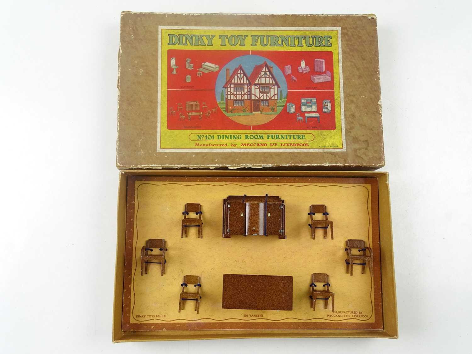 Lot 197 - A boxed Pre-War DINKY Toys No 101 Dining Room...