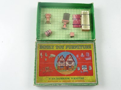 Lot 198 - A boxed Pre-War DINKY Toys No 104 Bathroom...