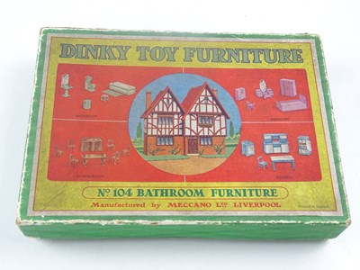 Lot 198 - A boxed Pre-War DINKY Toys No 104 Bathroom...