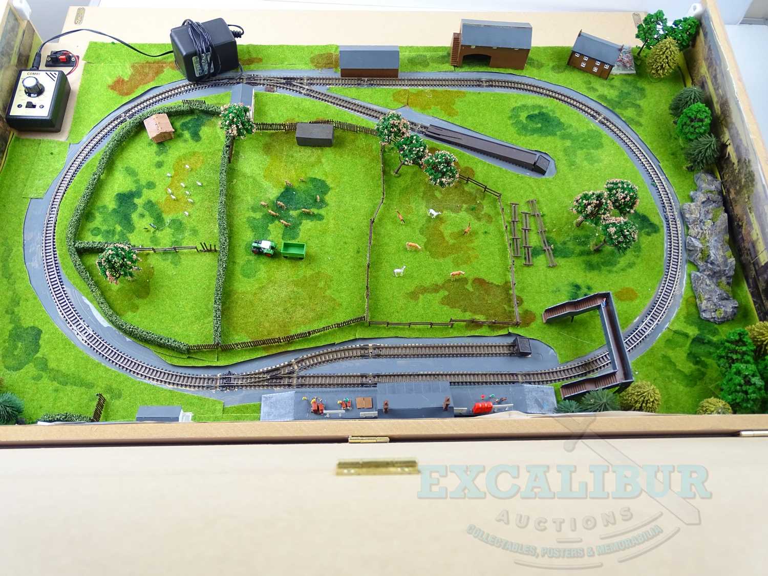 Lot 235 - An N gauge tabletop / coffee table layout with...