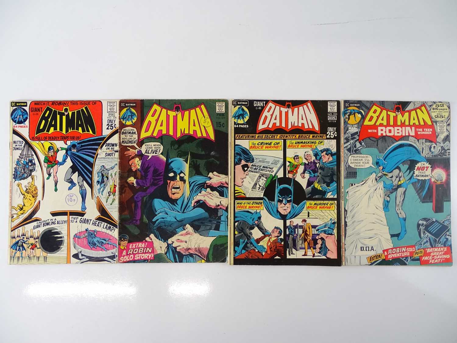 Lot 51 - BATMAN #228, 229, 233, 240 - (4 in Lot) -...