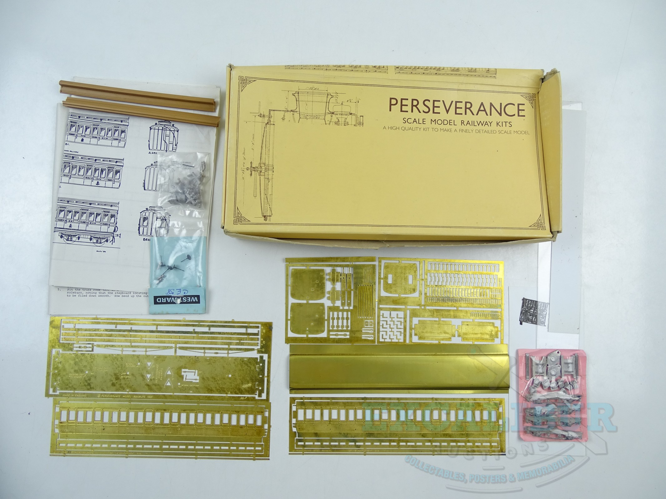 Lot 312 A group of unbuilt OO gauge brass kits by