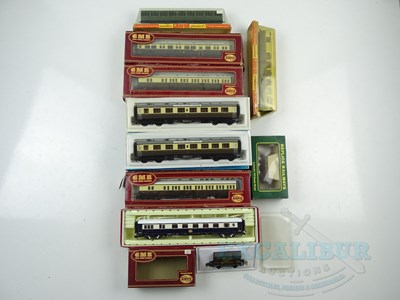 Lot 367 - A group of OO gauge coaches and wagons by...