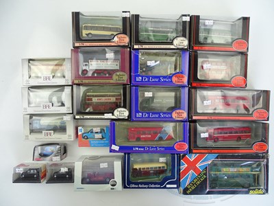 Lot 40 - A group of mostly 1:76 scale diecast buses,...