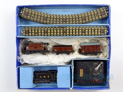 Lot 420 - A HORNBY DUBLO OO gauge EDG7 3-rail LMS goods...