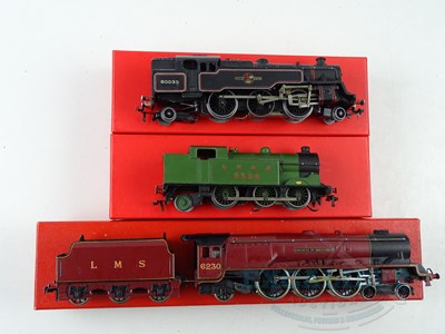 Lot 515 - A pair of HORNBY DUBLO OO gauge 3-rail steam...