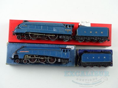 Lot 518 - A pair of OO gauge 3-rail class A4 steam...