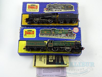 Lot 532 - A pair of HORNBY DUBLO OO gauge 3-rail steam...