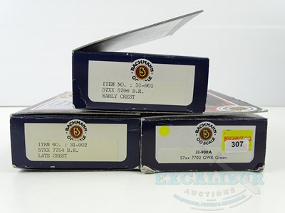 Lot 568 - A group of BACHMANN OO gauge class 57xx steam...