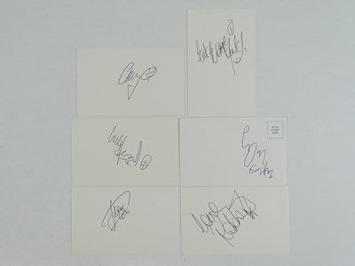 Lot 259 - TAKE THAT: A group of 6 signed cards for the...