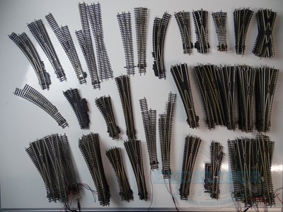 Lot 581 - A large quantity of OO gauge track by HORNBY,...