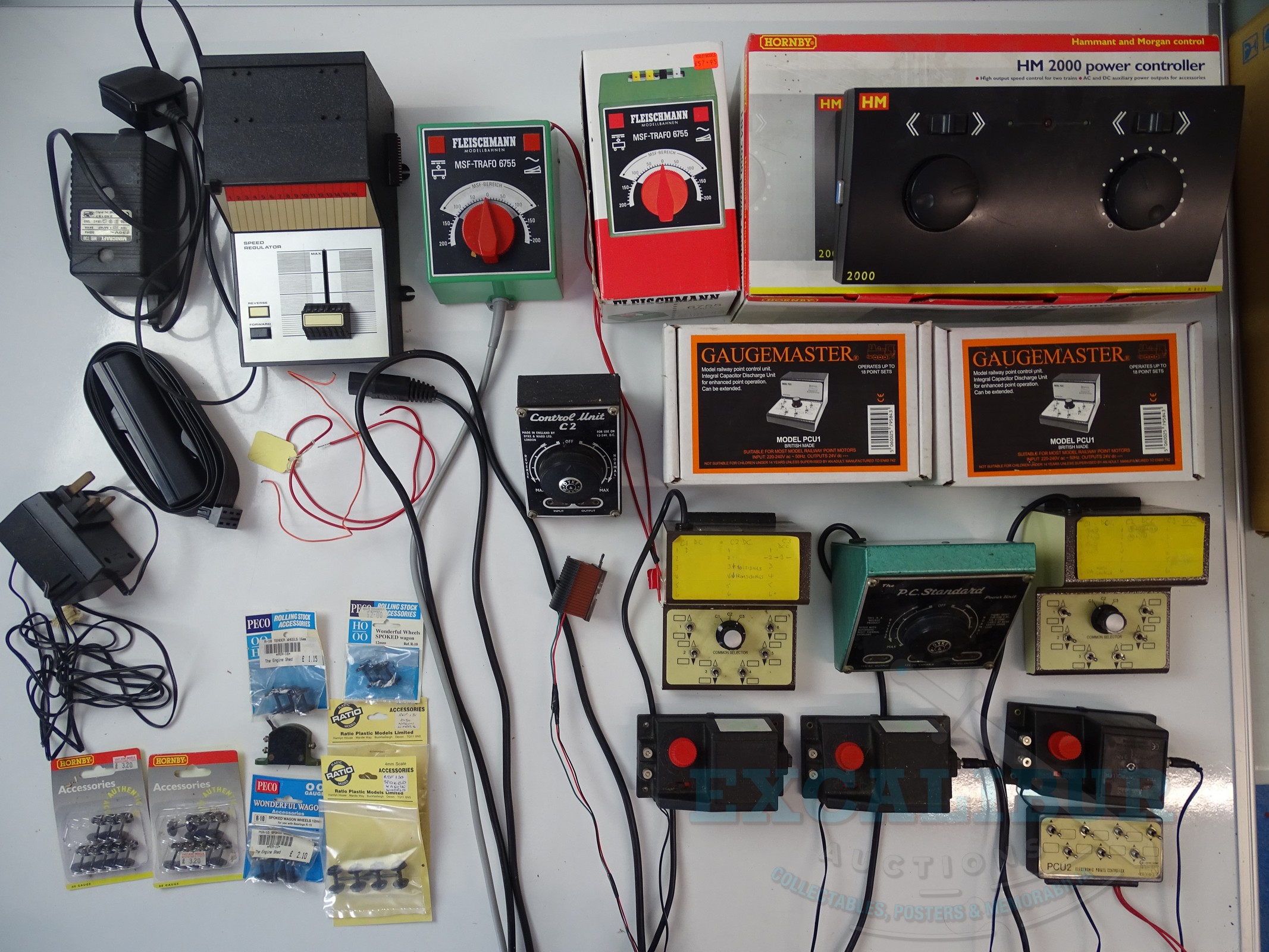 Lot 597 A large group of model railway controllers