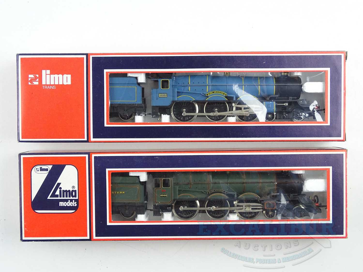 Lot 634 - A pair of LIMA OO gauge King class steam...