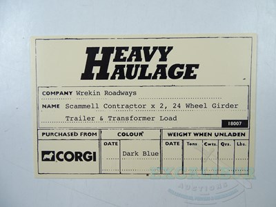 Lot 67 - A CORGI Heavy Haulage 1:50 Scale 18007 Wrekin...