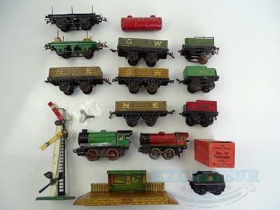 Lot 703 - A group of HORNBY O gauge items comprising...