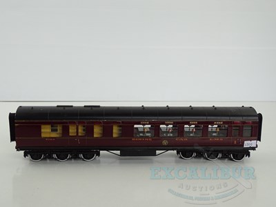 Lot 707 - An EXLEY O gauge 12-wheel LMS dining car in...