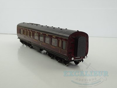 Lot 707 - An EXLEY O gauge 12-wheel LMS dining car in...