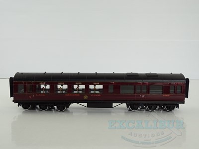 Lot 707 - An EXLEY O gauge 12-wheel LMS dining car in...