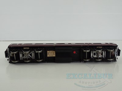 Lot 707 - An EXLEY O gauge 12-wheel LMS dining car in...