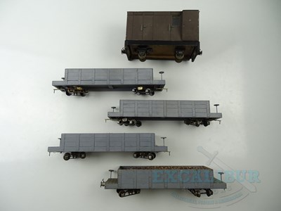 Lot 732 - A group of O-16.5 kitbuilt narrow gauge bogie...