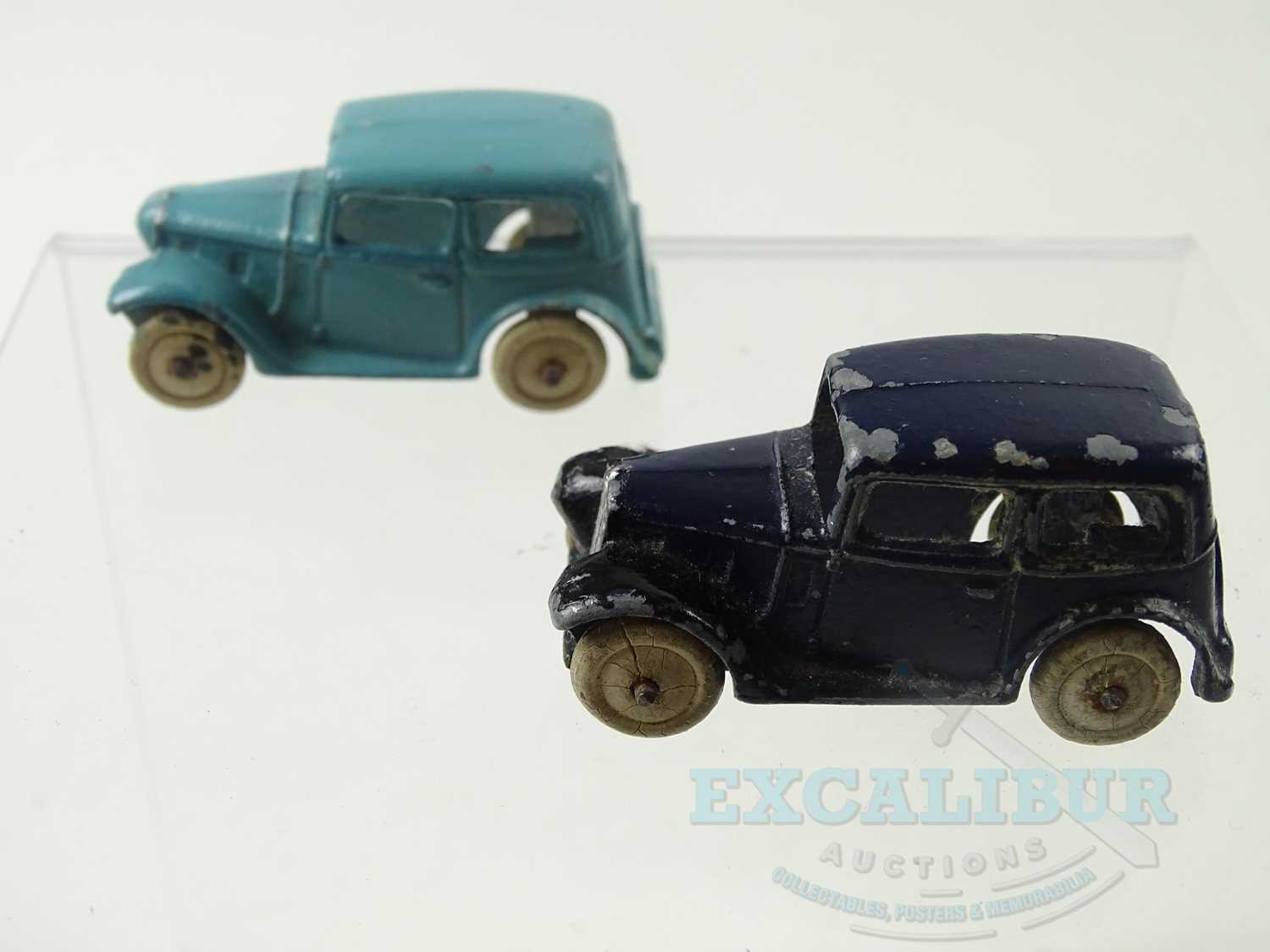 Lot 151 - A pair of Pre-War DINKY 35a Austin 7 saloon...