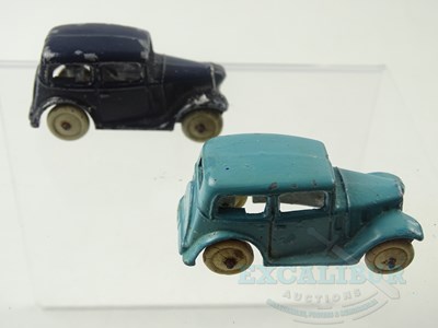 Lot 151 - A pair of Pre-War DINKY 35a Austin 7 saloon...