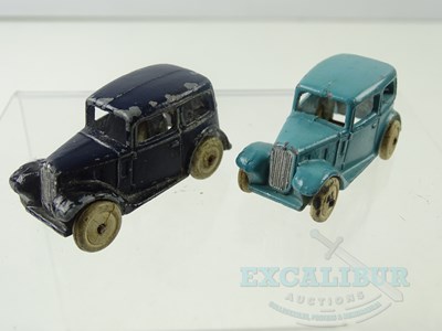 Lot 151 - A pair of Pre-War DINKY 35a Austin 7 saloon...