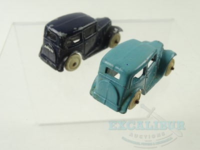 Lot 151 - A pair of Pre-War DINKY 35a Austin 7 saloon...